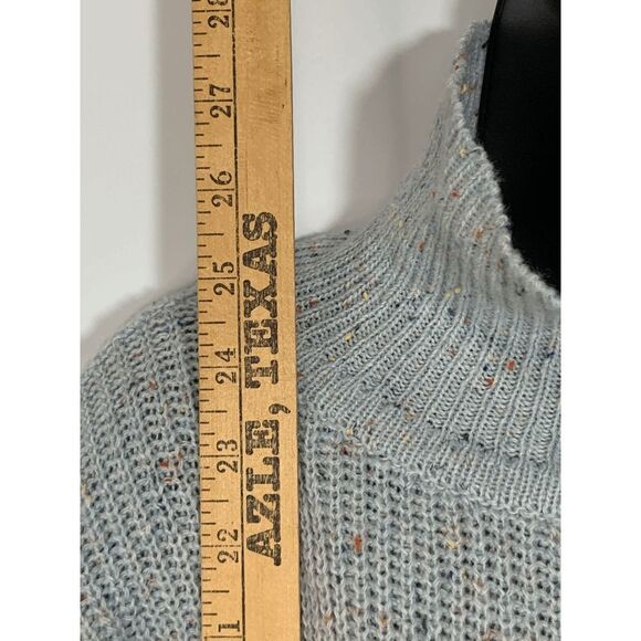 Zenana Distressed Mock Turtle Neck Knit Sweater - Picture 3 of 12